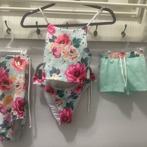 Matching family swim